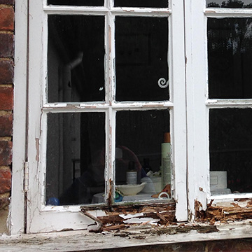 Exterior Rotten Window - Before