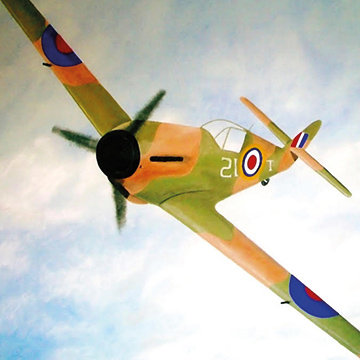 3x2 metre Spitfire full wall mural